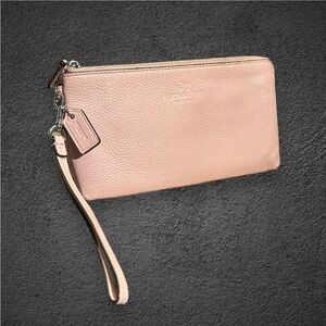 COACH Pink Double Zip Wallet/Wristlet